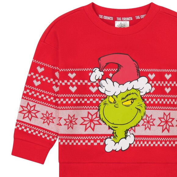 The Grinch Dr. Seuss Unisex Sweatshirt, Sizes 12M-5T, Red Grinch, NWT - Picture 4 of 4